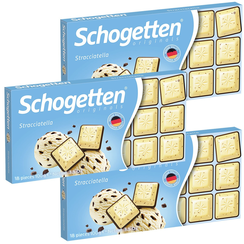 Шоколад Schogetten, Stracciatella (Германия), 3шт по 100г. #1
