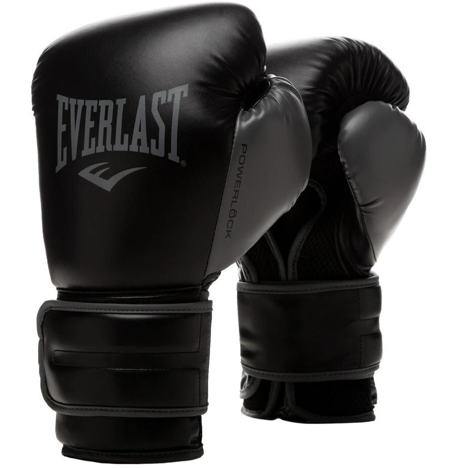 Боксерские перчатки Everlast Powerlock PU 2 черные #1