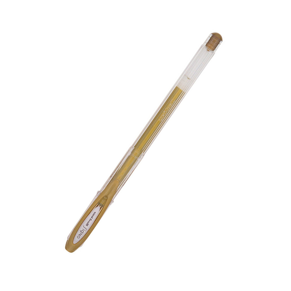 Гелевая ручка UNI Signo Noble Metal UM-120NM, золотой, 0.8 мм, для письма и рисования  #1