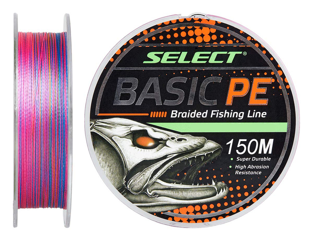 Шнур Select Basic PE 4x 150m (мультиколор) 0.10mm 10LB/4.8kg #1