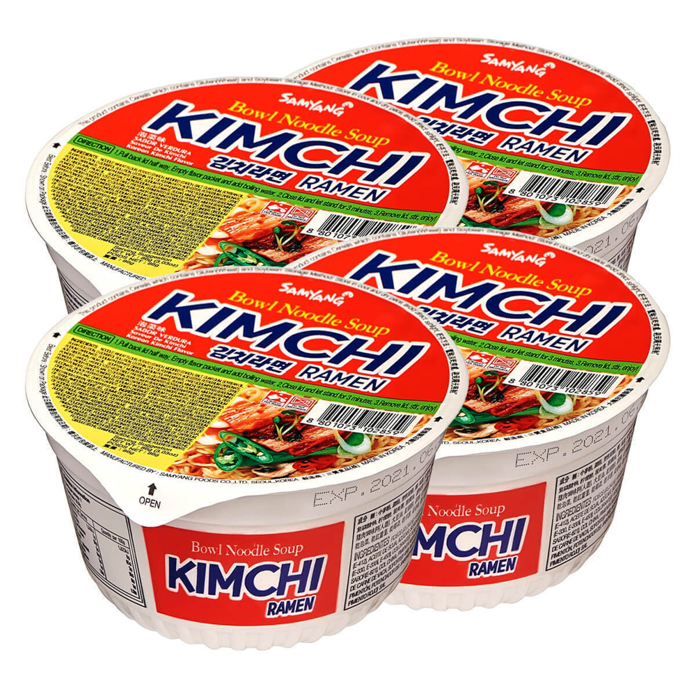 Лапша быстрого приготовления Kimchi Ramen со вкусом кимчи Samyang, чашка 86 г х 4 шт  #1