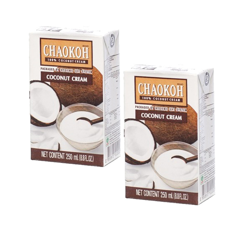 Кокосовые сливки CHAOKOH (2 шт. по 250 мл),Таиланд #1