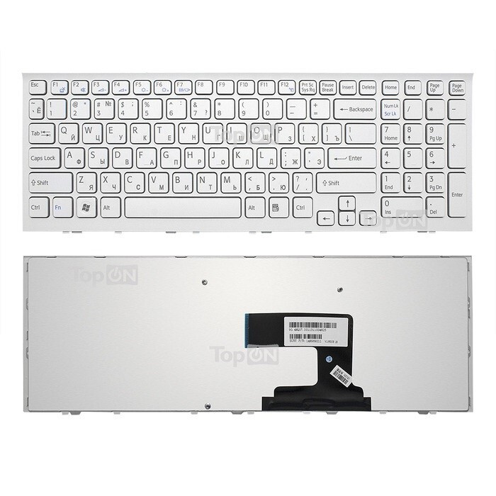 Клавиатура для ноутбука Sony Vaio VPC-EE White #1