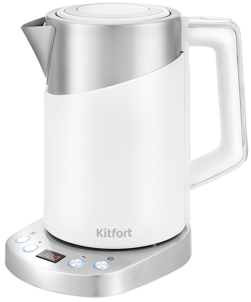 Kitfort Электрический чайник КТ-660-1, белый, серебристый #1