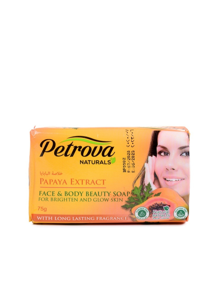 Petrova твердое мыло для лица и тела "Сияние - папайя", 75 г #1