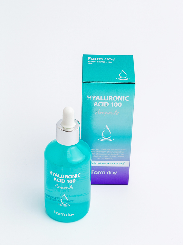 FarmStay Hyaluronic Acid 100 Ampoule Ампульная сыворотка для ухода за кожей лица, шеи и зоны декольте #1