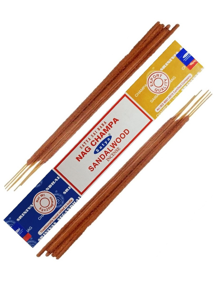 Благовония Комбо "Сатья Наг Чампа и Сандалвуд / Satya Nag Champa & Sandalwood", 16 гр.  #1