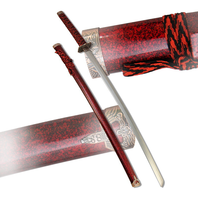 Самурайский меч Бордовый синоми #1