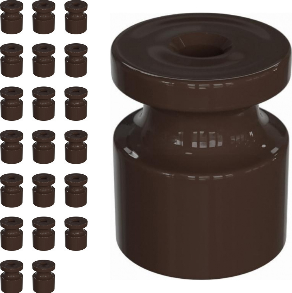 Изолятор Мезонинъ Усадьба коричневый для наружного монтажа витой проводки (комплект из 48 шт.)  #1