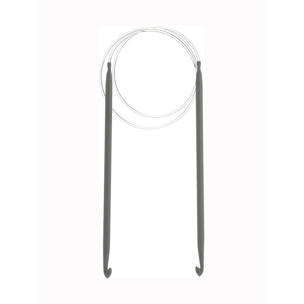 Крючок для вязания Pony циркулярный алюминиевый 5,00 мм*80 см, с пластиковой леской, 56311  #1