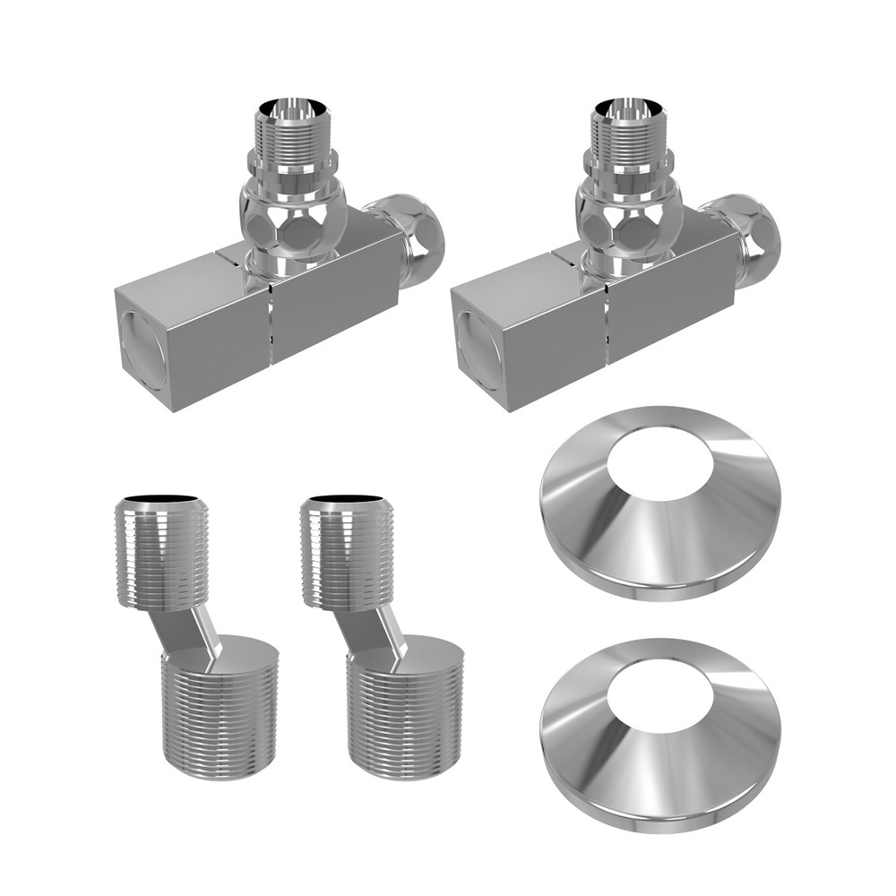 Комплект подключения Lemark LM03412S для водяного полотенцесушителя. (с квадратными вентилями)  #1