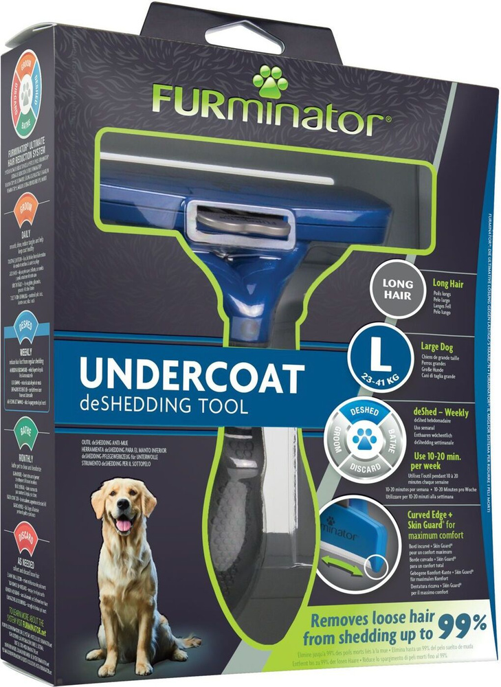 FURminator L Large Dog Long Hair / Фурминатор для собак Крупных пород с Длинной шерстью 1 шт  #1