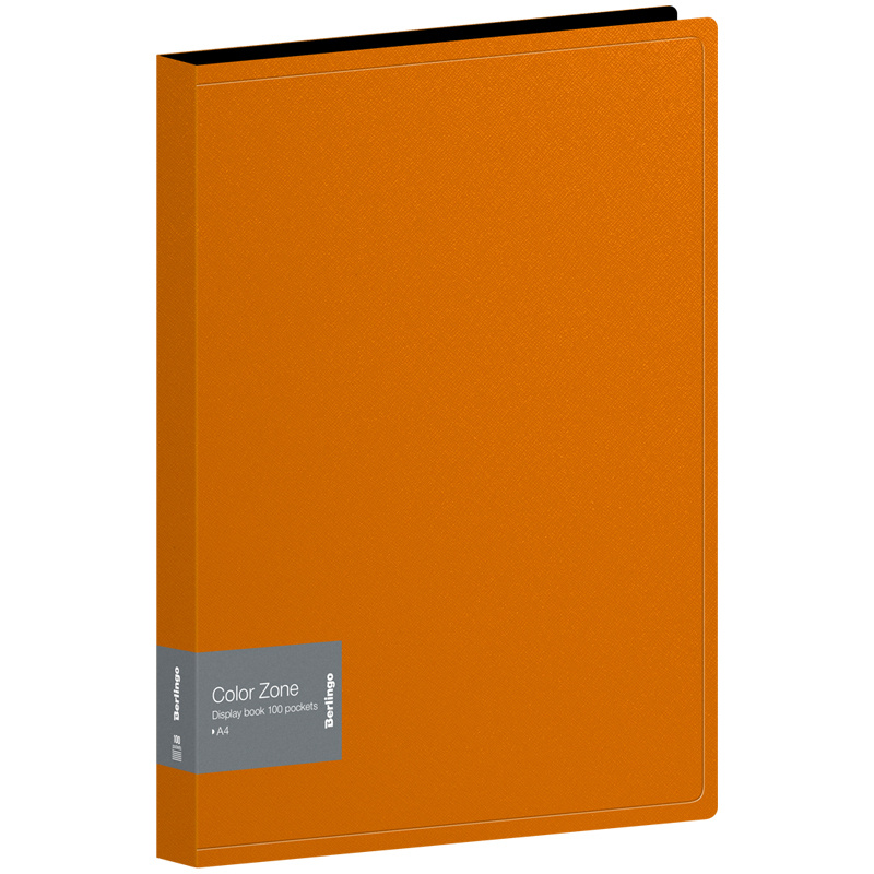 Папка со 100 вкладышами Berlingo "Color Zone", 30мм, 1000мкм, оранжевая  #1