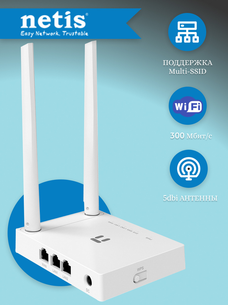 Netis W 2 Роутер Netis W1, 2.4 ГГц купить по низкой цене с доставкой в интернет ...