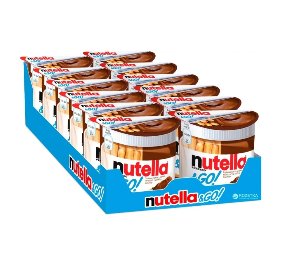 Упаковка из 12 штук Набор Nutella & GO! из хлебных палочек и ореховой пасты Nutella  #1