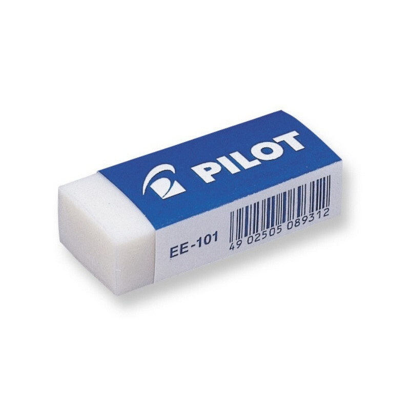 Ластик PILOT EE101 винил, карт.держатель, цв.белый, Япония, 42?19?12 мм.  #1