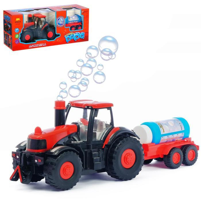 Трактор "Фермер", с мыльными пузырями, работает от батареек, свет и звук  #1