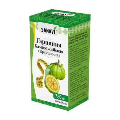 БАД для контроля веса, Гарциния Камбоджийская (Вракшамла Vrikshamla Sanavi), (Garcinia Cambogia), 60 #1