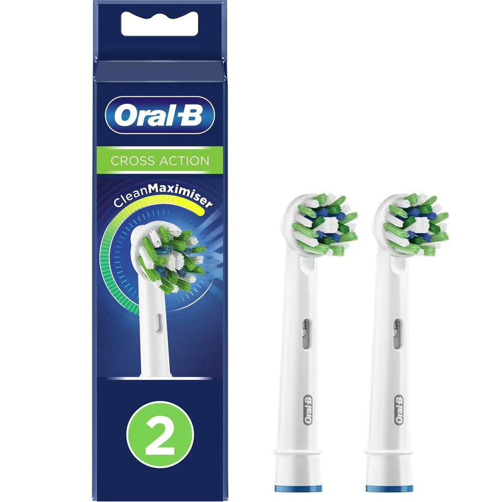 Oral-B Cross Action с технологией CleanMaximiser - cменные насадки для электрических зубных щеток, 2 #1