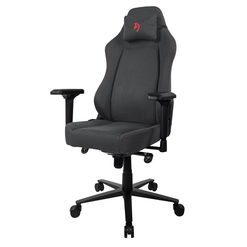 Компьютерное кресло (для геймеров) Arozzi Primo Woven Fabric - Black - Red logo  #1