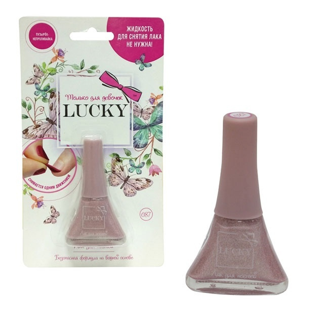 Лак для ногтей Lucky Розово-перламутровый металлик (Т11184) #1
