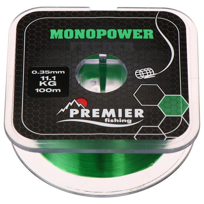 Леска Preмier fishing MONOPOWER Feeder, диаметр 0.35 мм, тест 11.1 кг, 100 м, зелёная  #1