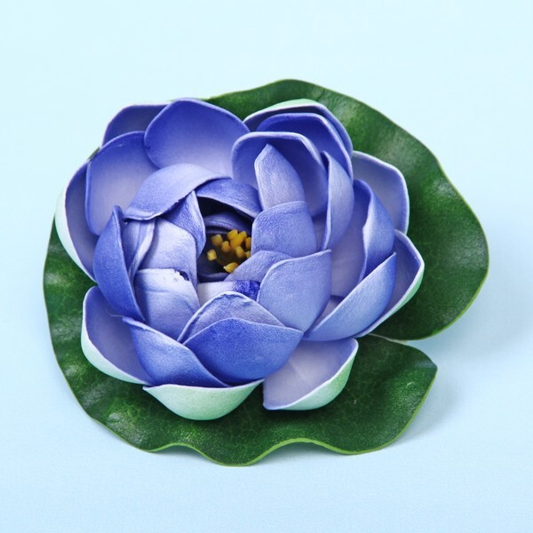 Растение водоплавающее "Кувшинка Розитта" d-10см синяя #1