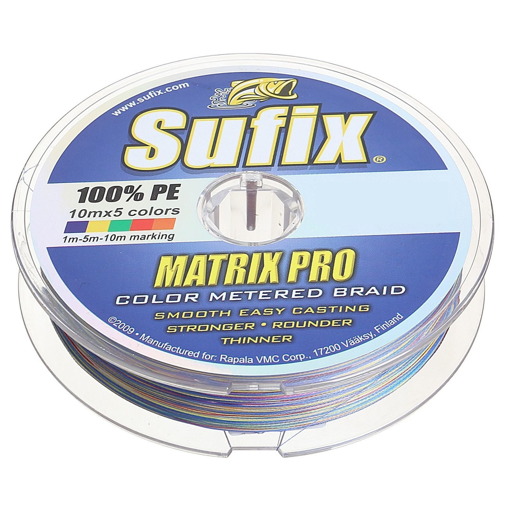 Леска плетеная SUFIX Matrix Pro разноцвет. 100 м 0.25 мм 22,5 кг #1