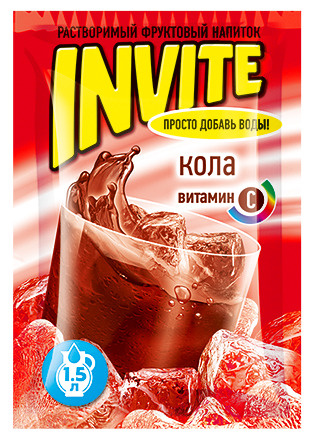 Растворимый напиток Invite Кола 9г 1 блок по 24шт, напиток Инвайт  #1