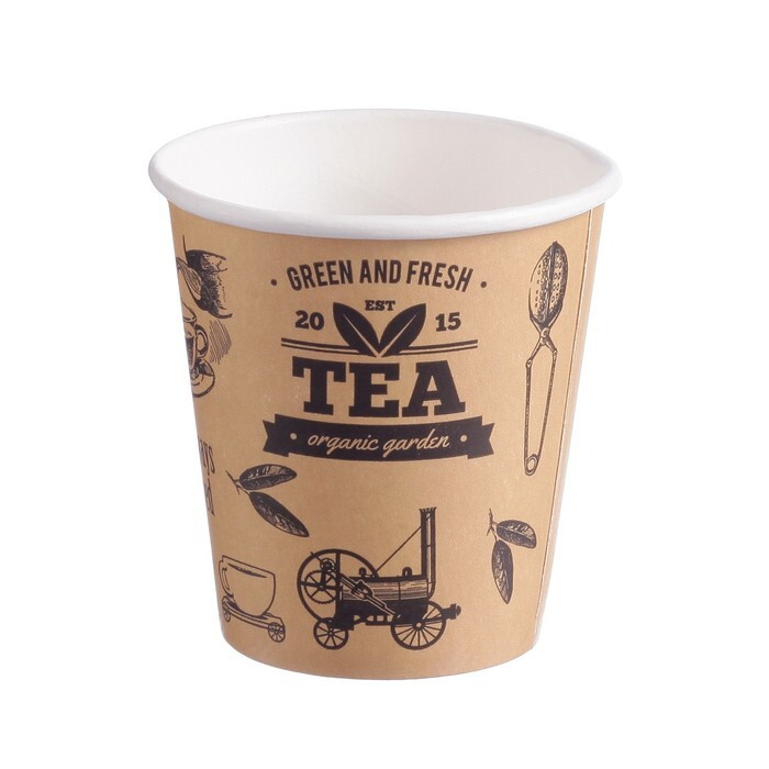 Take It Easy, Стакан бумажный "Кофе тайм" для горячих напитков, 185 мл, диаметр 73 мм, 60 штук  #1