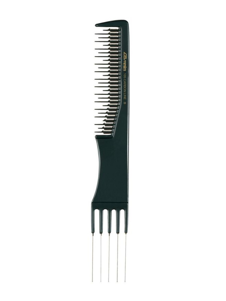 Comair Расческа для волос/ Расческа вилка для тупирования Сarbon № 105, длина 19,5 см.  #1