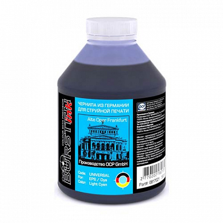 Чернила Bursten Ink универсальные светло-голубые (light cyan) Dye 500 мл для Epson (4424110000)  #1