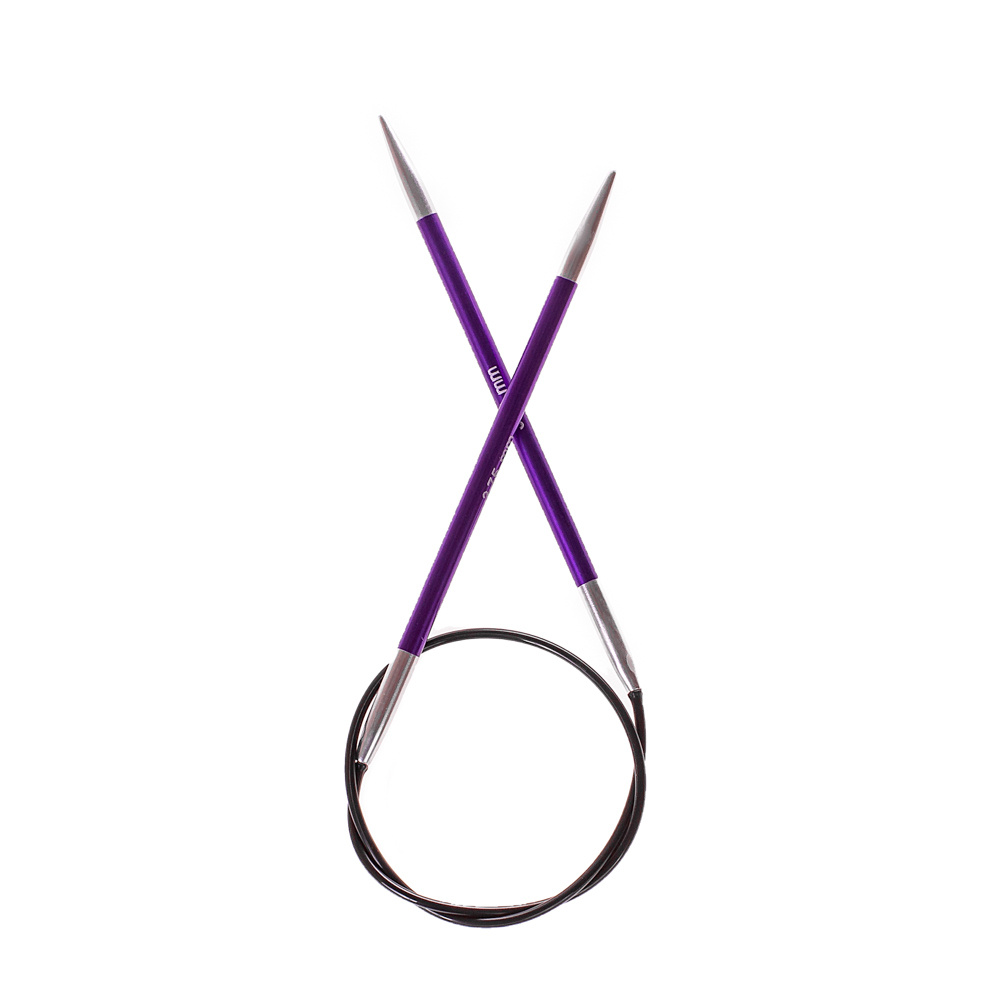 47068 Спицы круговые для вязания с эластичной гибкой леской 40 х 3.75 мм Zing KnitPro  #1