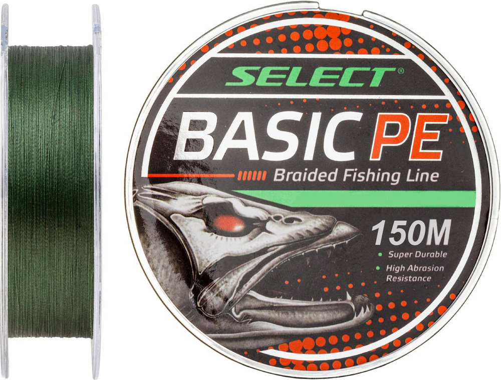 Шнур Select Basic PE 4x 150m (тёмно-зелёный) 0.22mm 30LB/13.6kg #1