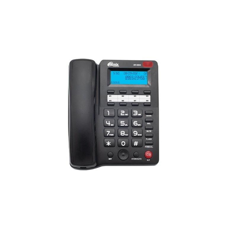 Телефон проводной RITMIX RT-550 black #1