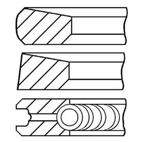 Goetze Кольцо поршневое, арт. 0828710700, 1 шт. #1