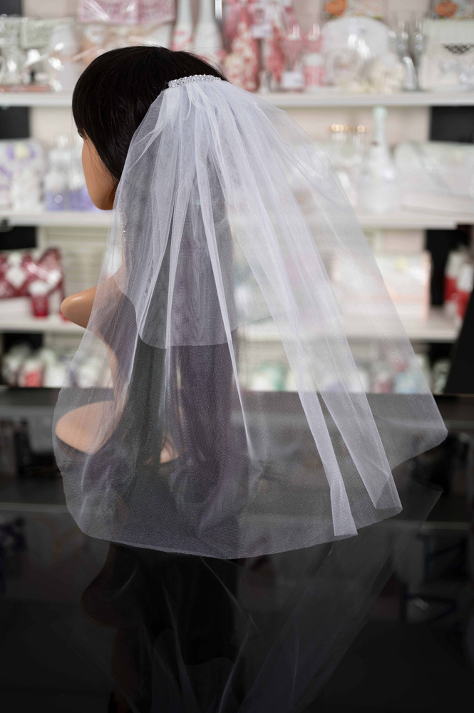Фата для подружек невесты на девичник цвета айвори #1