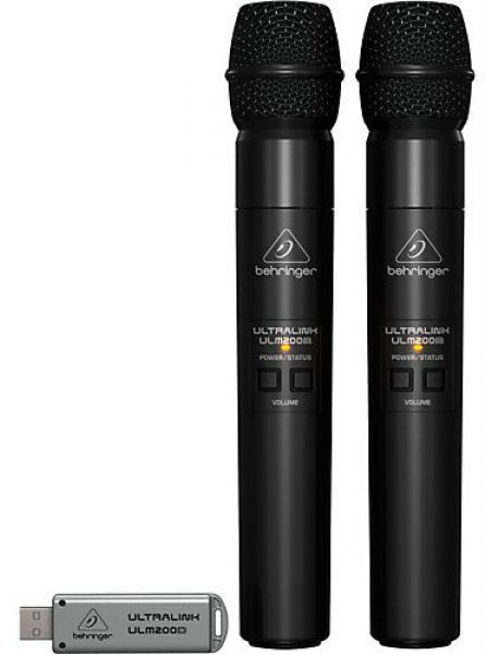 BEHRINGER ULM202-USB цифровая радиосистема с 2-мя ручными передатчиками и двойным мини-приёмником с USB-интерфейсом #1