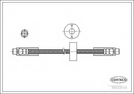 Шланг тормозной AUDI ALLROAD 00-05 передн.(359мм) CORTECO 19033516 #1