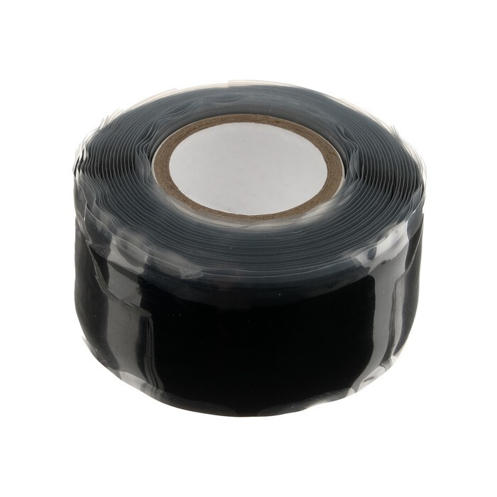 Изолента самовулканизирующаяся, 25 мм х 3 м, 500 мкм, силикон, черная  #1