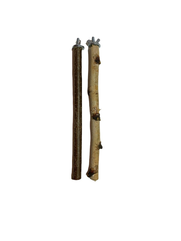 Деревянная жердочка для птиц, 20 см/ жердочка с корой для попугая  #1