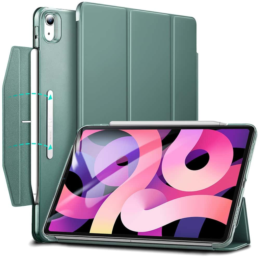 Чехол книжка ESR Ascend Trifold Case для iPad Air 4 (2020) / Air 5 (2022) Cactus Green, зеленый  #1