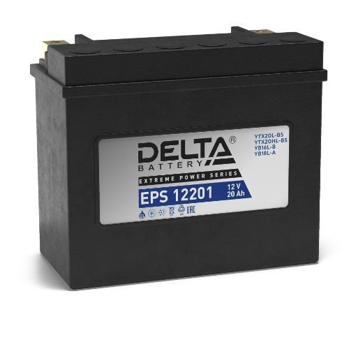 Аккумулятор 12V - 20 А/ч "Delta EPS" (YTX20HL-BS, YTX20L-BS) #1