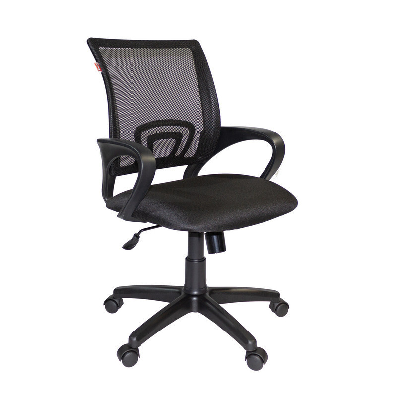 Кресло офисное Easy Chair 304, черное, сетка/ткань, пластик #1