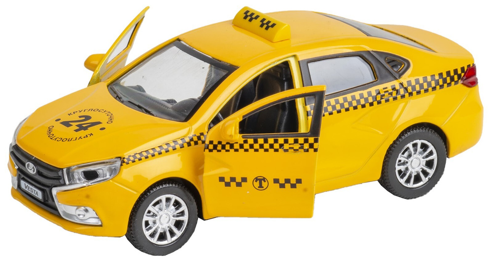 Машинка "LADA VESTA" такси масштабная модель 1:36 #1