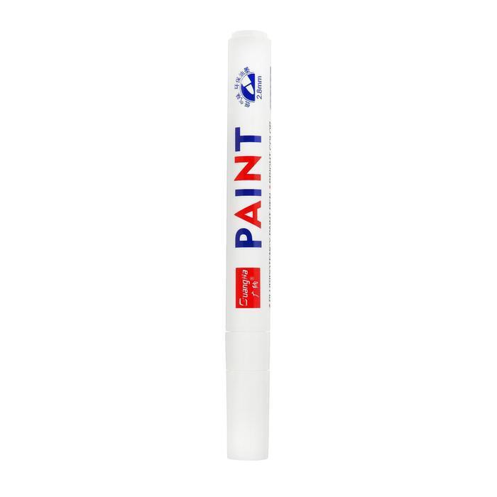 Маркер - карандаш, краска для шин водонепроницаемая на масляной основе, белый  #1