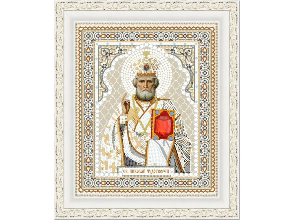 Рисунок на ткани Конёк "Св.Николай Чудотворец", 20x25 см #1
