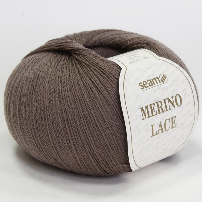 Пряжа Merino LACE цвет 25, 2шт*(700м/50г), 100% мериносовая шерсть #1
