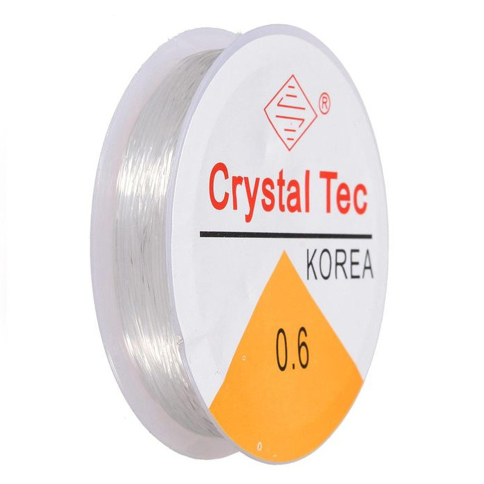 Резинка для бисера CRYSTAL TEC диаметр 0,6 мм, 20 метров (белый) #1