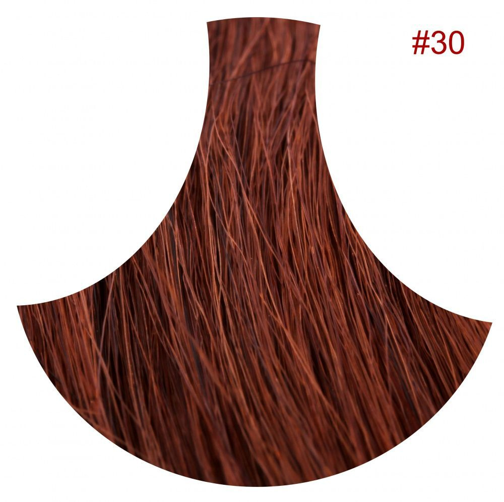Искусственные волосы на клипсах 30, 70-75 см 7 прядей (Темный медный)  #1